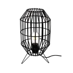 Lampe de table Wutai E27 28W ⌀20xH.36xP.20cm noir GoodHome