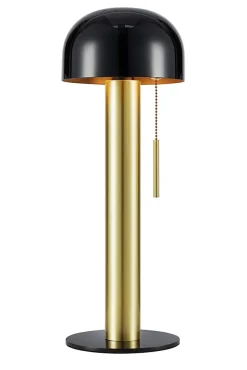 Lampe de table 2xG9 18W Max, laiton brossé et noir avec interrupteur rétro - Markslöjd - Costa