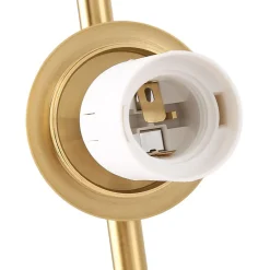 Lampe de Table YLSA Globe en Cristal Opalin et Base Dorée, Idéale pour Chambre, Bureau et Hôtel E27