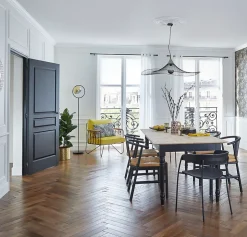 Lampe de table Yondair GoodHome E27 noir mat