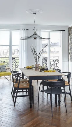 Lampe de table Yondair GoodHome E27 noir mat