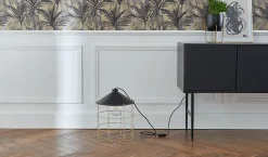 Lampe de table Yondair GoodHome E27 noir mat