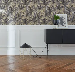 Lampe de table Yondair GoodHome E27 noir mat