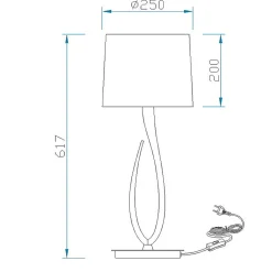 Lampe design LUA 1L BIG - Mantra