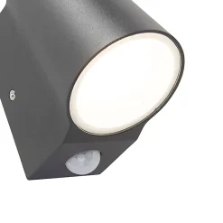 Lampe d'extérieur anthracite avec détecteur de mouvement, LED incluse - Uma