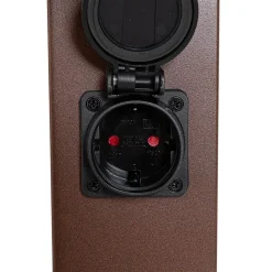 Lampe d'extérieur brun rouille 80 cm avec prise IP44 - Malios