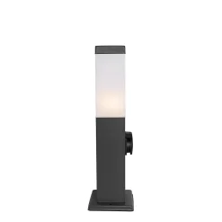Lampe d'extérieur gris foncé 45 cm avec douille IP44 - Malios