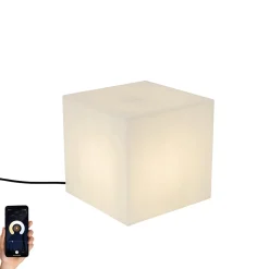 Lampe d'extérieur intelligente blanche 30 cm carrée avec LED A60 IP44 - Nura