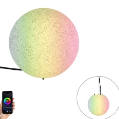 Lampe d'extérieur intelligente grise 25 cm IP65 avec WiFi A60 - Nura