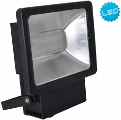 Lampe d'extérieur LED 'Projecteur' en métal et verre noir, avec LED intégrée