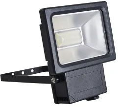 Lampe d'extérieur LED 'Projecteur' en métal et verre noir, avec LED intégrée
