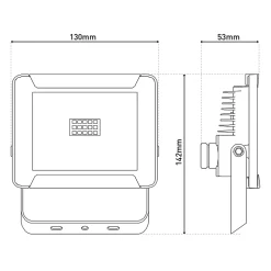 Lampe d'extérieur LED 'RADIA' 10W , en métal et verre noir, avec LED intégrée