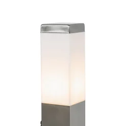 Lampe d'extérieur moderne 45 cm en acier avec prise IP44 - Malios