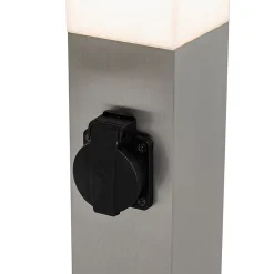 Lampe d'extérieur moderne 45 cm en acier avec prise IP44 - Malios