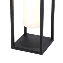 Lampe d'extérieur moderne noire avec LED et variateur solaire - Denlu