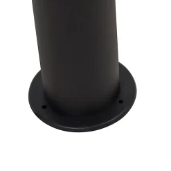 Lampe d'extérieur noire avec abat-jour blanc opale 50 cm - Odense