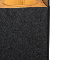 Lampe d'extérieur sur pied noire 70 cm IP44 avec verre fumé - Danemark