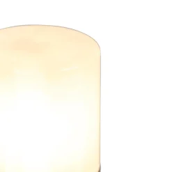 Lampe d'extérieur sur pied noire avec abat-jour opale blanc 30 cm IP44 - Odense