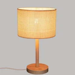Lampe droit Della - pin - H42 cm - Atmosphera