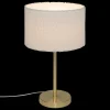 Lampe droite en bouclette - H. 49 cm - Or
