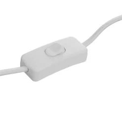 Lampe en coton H43,5cm blanc - Atmosphera