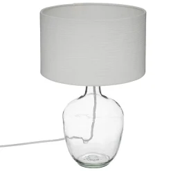 Lampe en coton H43,5cm blanc - Atmosphera