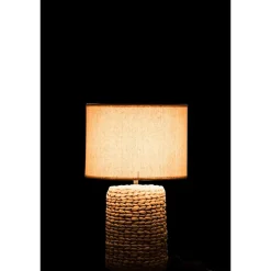 Lampe en polyester et céramique Naturel 28x28x47cm