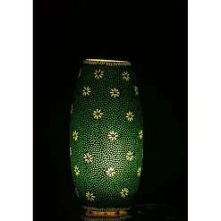 Lampe en verre vert 25x25x41 cm