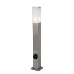 Lampe extérieure à douille malios - 1 lumière - L 12.8 cm - Acier - Moderne, Design - Éclairage extérieur