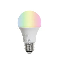Lampe extérieure intelligente blanche 38 cm carrée avec LED A60 IP44 - Nura