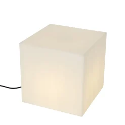 Lampe extérieure intelligente blanche 38 cm carrée avec LED A60 IP44 - Nura
