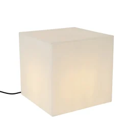 Lampe extérieure intelligente blanche 38 cm carrée avec LED A60 IP44 - Nura