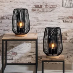 Lampe filaire Noda noire - métal H41 cm - Atmosphera