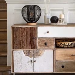 Lampe filaire Noda noire - métal H27 cm - Atmosphera