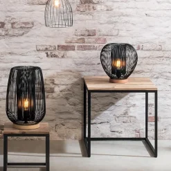 Lampe filaire Noda noire - métal H27 cm - Atmosphera