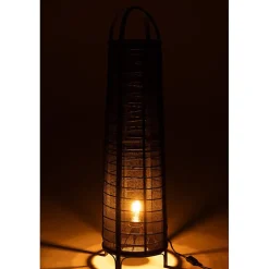 Lampe haute en tissu noir 26x26x100 cm
