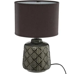 Lampe Ilou grise - céramique H35 cm - Atmosphera