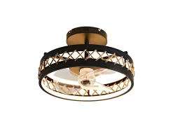 Lampe LED à ventilateur avec détails de finition en corde