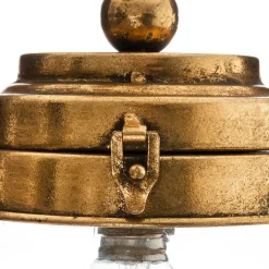 Lampe LED Ananas - verre - doré H33 cm - Atmosphera