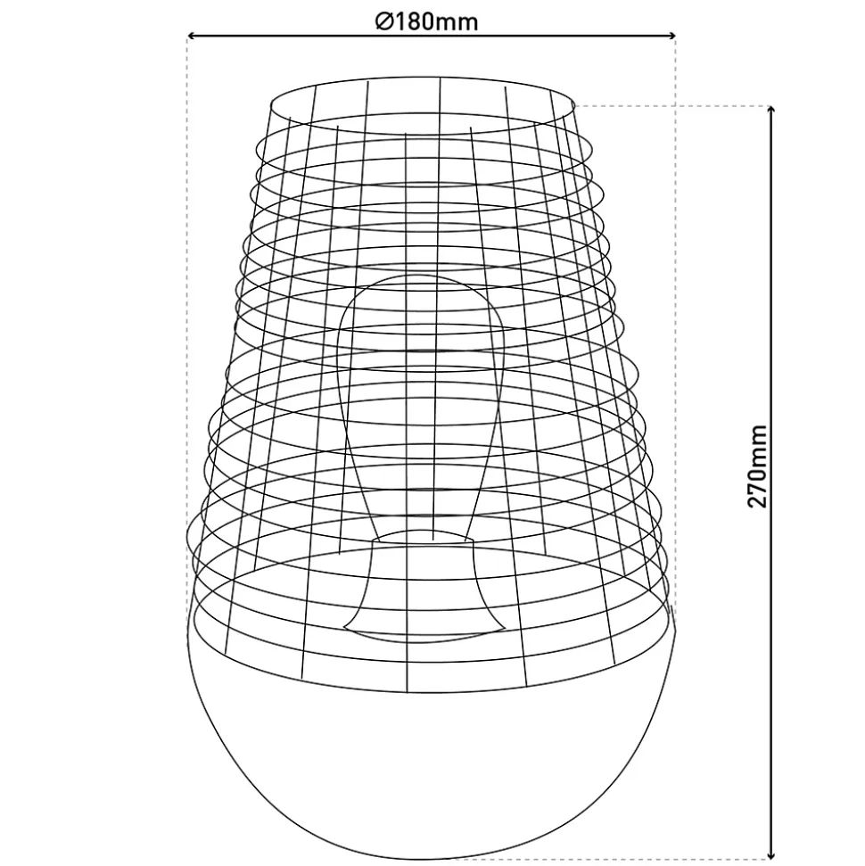Lampe LED décorative de 27 cm de haut, en métal noir, LED fixe, décoration pour l'extérieur