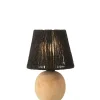 Lampe led en bois noir 16.5x16.5x23 cm