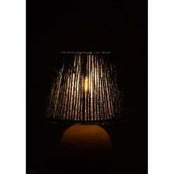 Lampe led en bois noir 16.5x16.5x23 cm