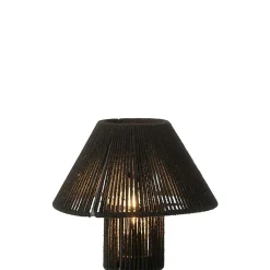 Lampe led en coton noir 21.2x21.2x18.7 cm