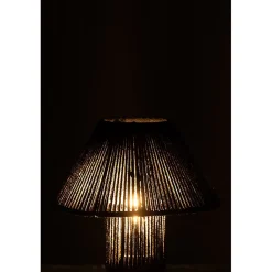 Lampe led en coton noir 21.2x21.2x18.7 cm