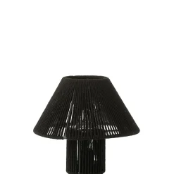 Lampe led en coton noir 21.2x21.2x18.7 cm