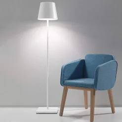 Lampe LED Poldina Pro XXL Blanche rechargeable et dimmable 150cm avec batterie jusqu'à 12 heures