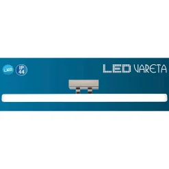 Lampe LED pour miroir 'Vareta' métal et plastique chromé avec LEDs fixes