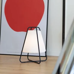 Lampe LED rechargeable Tipi Zafferano - Tactile, Intérieur et Extérieur IP65, Design Moderne Sans fil Noir