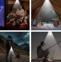 Lampe LED Solaire Extérieure à Suspendre 3W Avec 3,45M Câble, Lanterne Solaire Portable Avec Panneau Solaire, Ampoule LED Solaire