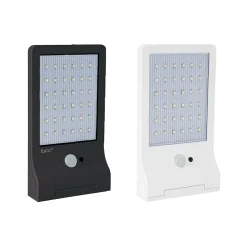 Lampe LED Solaire 3W 370 Lumens LI ION 6000K Applique Blanc exterieure avec detecteur de mouvement ASLO